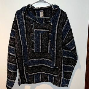 Earthbound Trading Co Mexican Baha Hoodie Size Medium